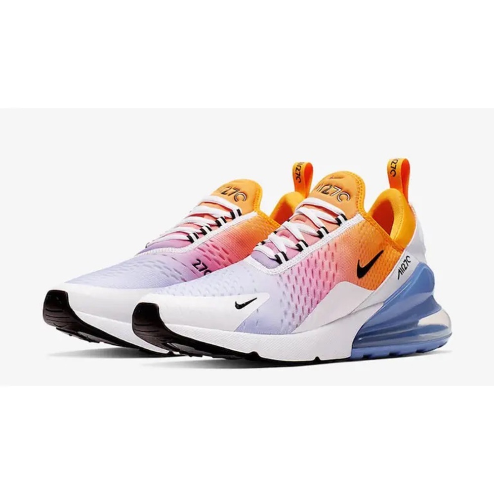 Nike Air Max 270 Gradient Orange Pink White Sneakers